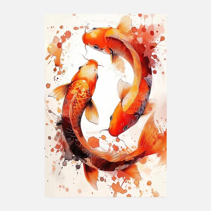 Koi Poster 8" x 12" (20x30 cm)