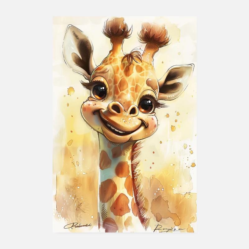 Giraffe Poster 20x30 cm