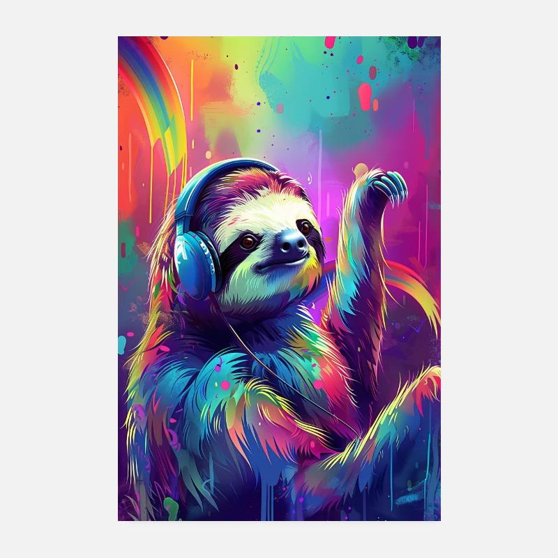 Faultier Poster 20x30 cm