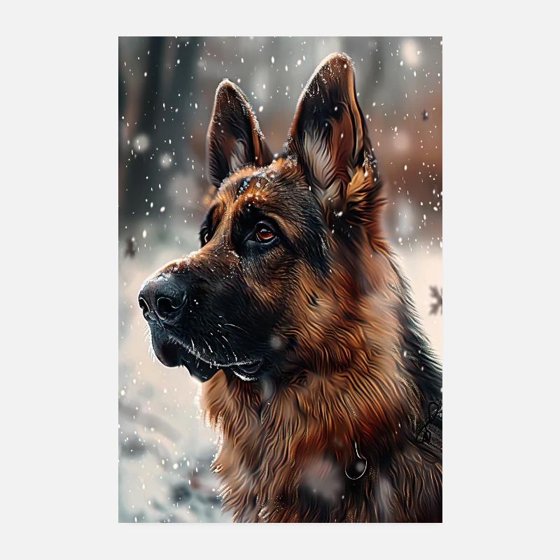 Deutscher Schäferhund Poster 20x30 cm