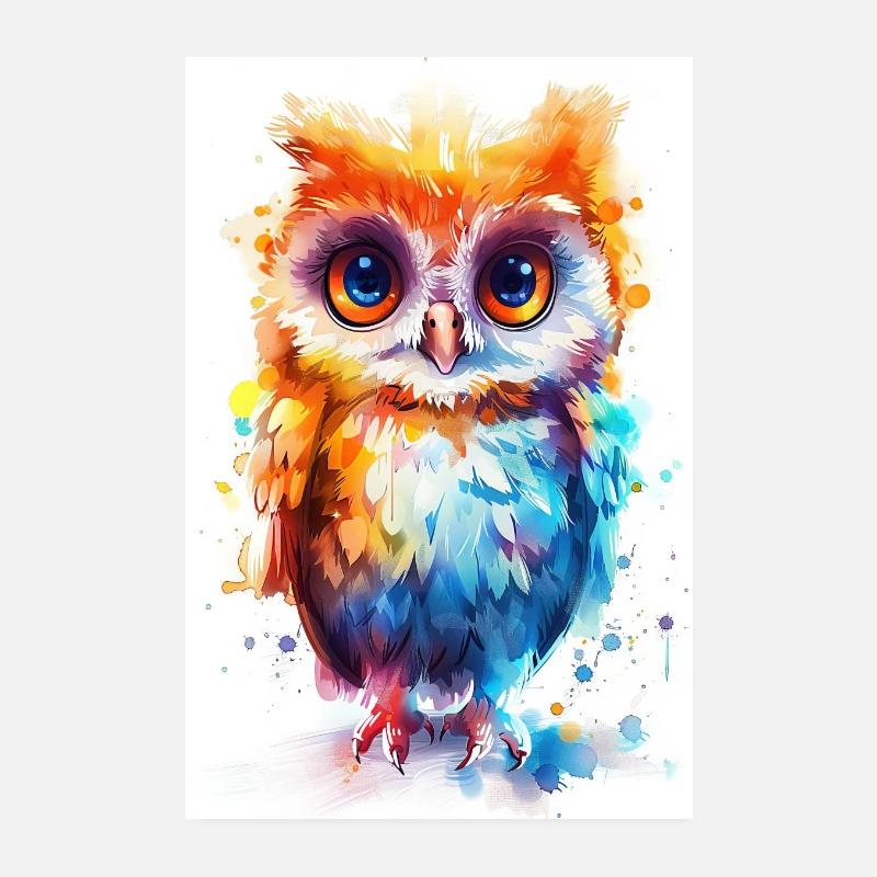 Owl Poster 8" x 12" (20x30 cm)