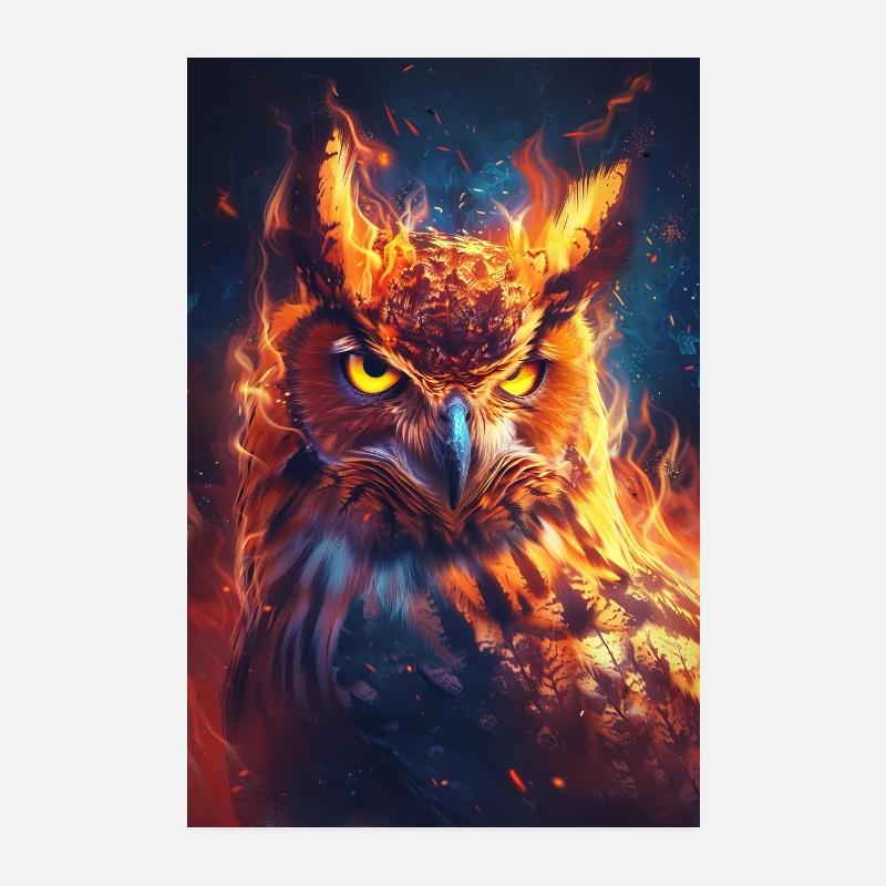 Eule Poster 20x30 cm