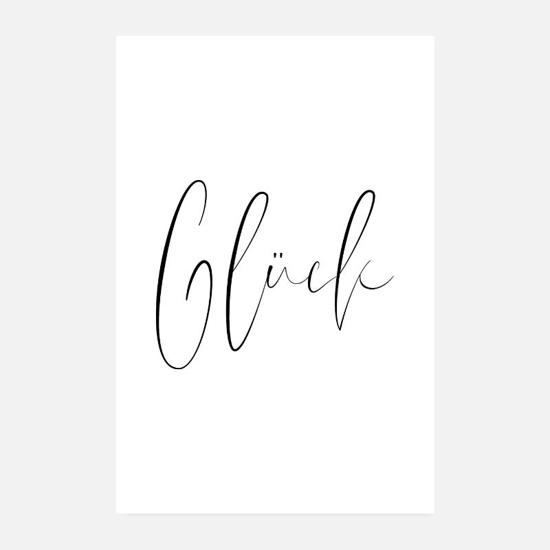 Glück Poster 20x30 cm