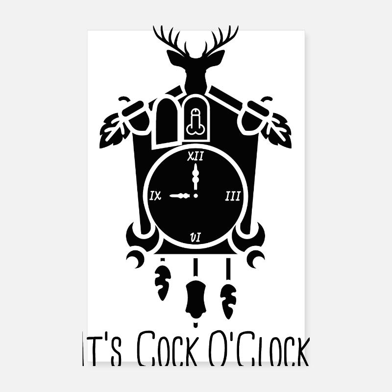It's Cock O'Clock Poster 20x30 cm