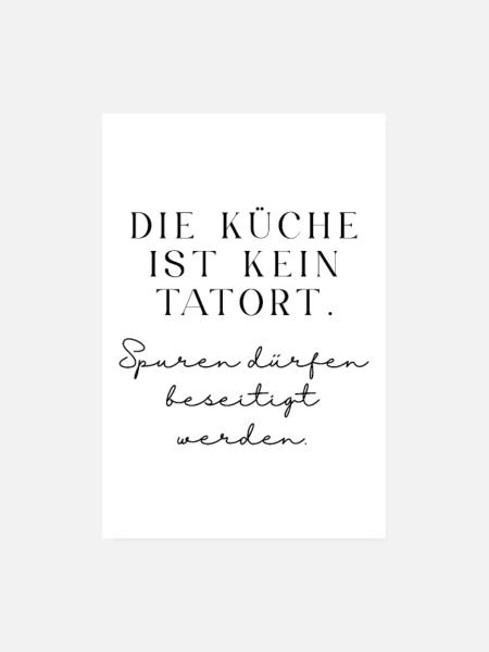 Die Küche - Poster 20x30 cm - Weiß