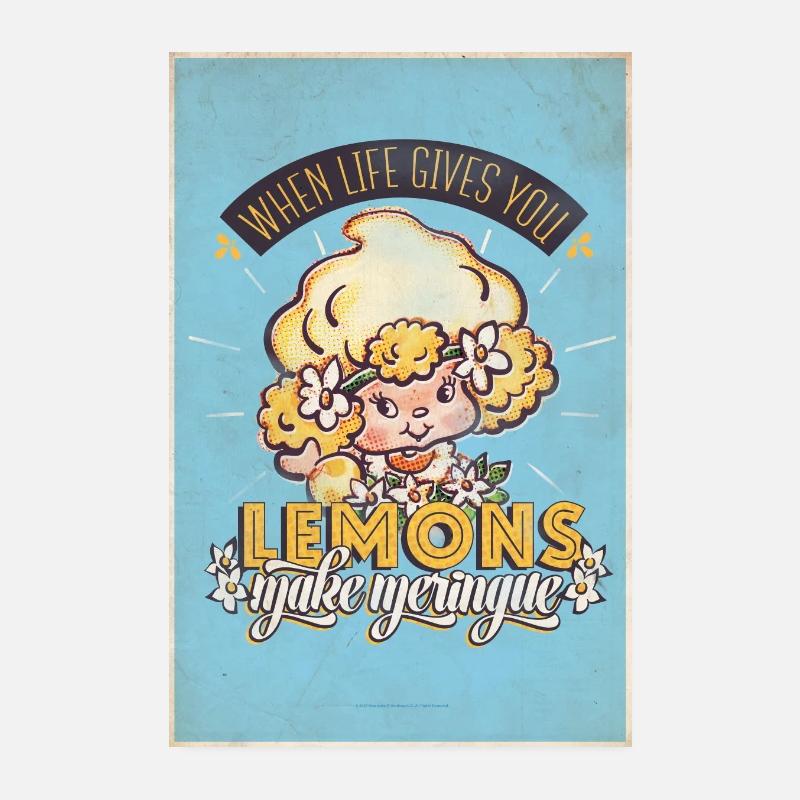 Emily Erdbeer When Life Gives You Lemons Design - Poster 20x30 cm - Weiß