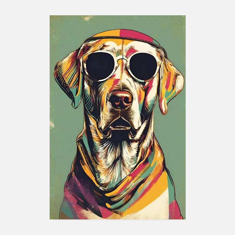 "Bohemian Pup Chic Poster" Poster 8" x 12" (20x30 cm)