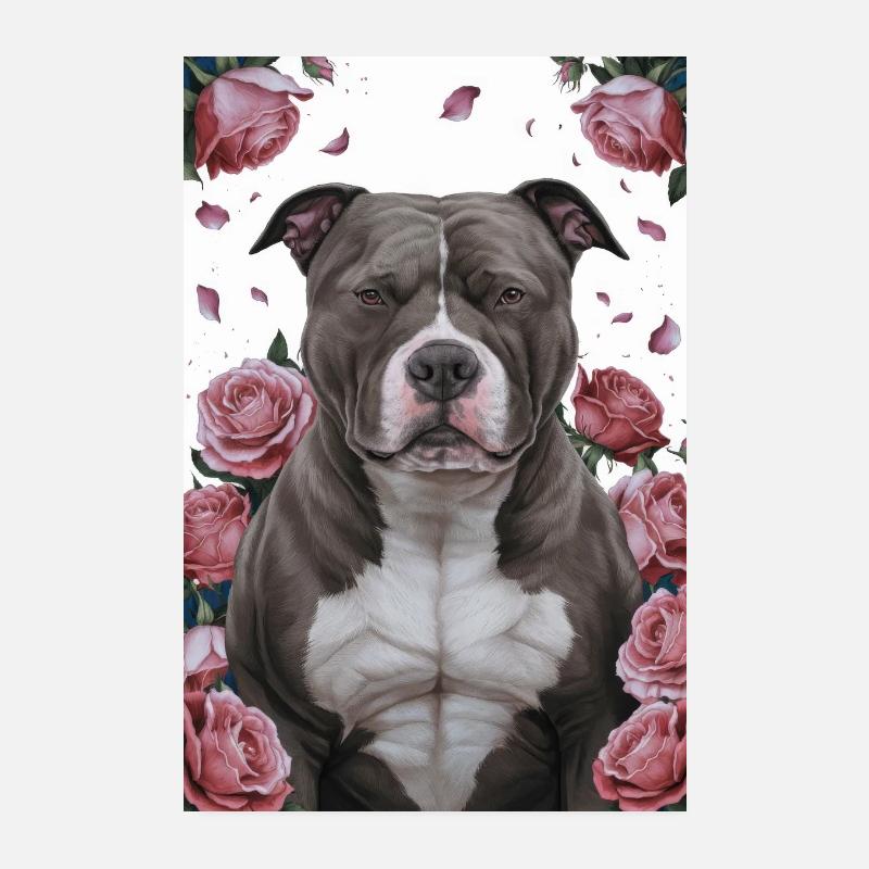 Pitbull Hund Dog Poster 20x30 cm