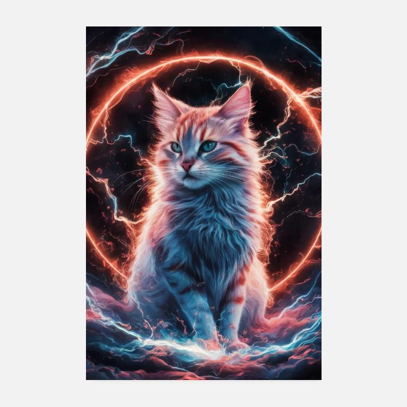 Chat Chats Amoureux Chat Propriétaire Chaton Poster 20 x 30 cm