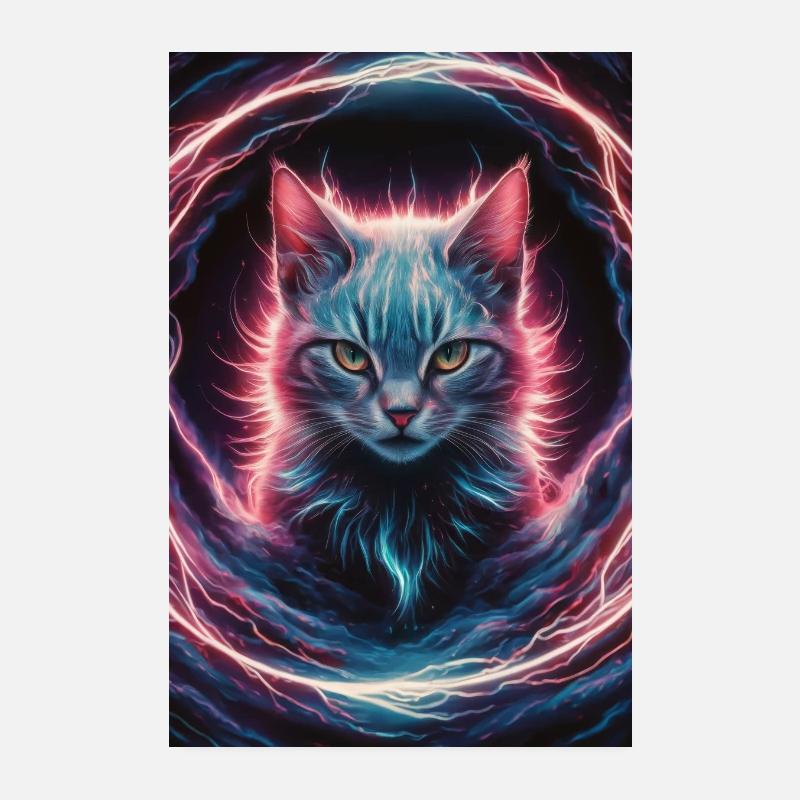 Chat Chats Amoureux Chat Propriétaire Chaton Poster 20 x 30 cm