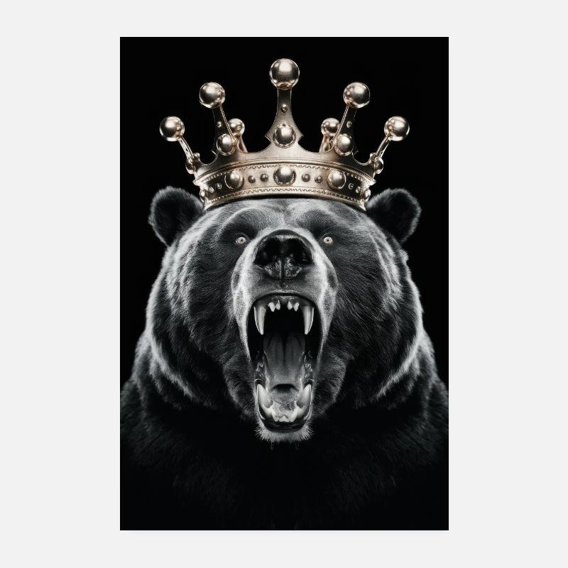 Bear Grizzly Bear Brown Bear Bear King Poster 8" x 12" (20x30 cm)