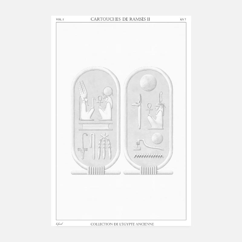 Cartouches de Ramsès II Poster 20 x 30 cm
