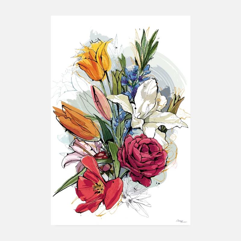 Fleurs d’été Poster 20 x 30 cm