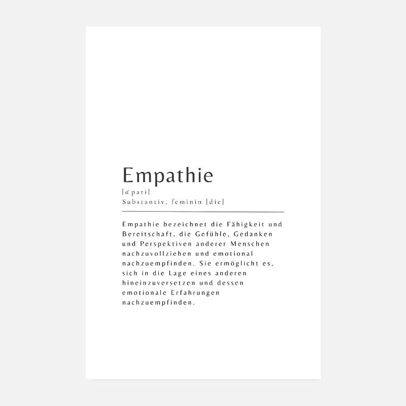 Empathie Definition Poster Bild Poster 20x30 cm