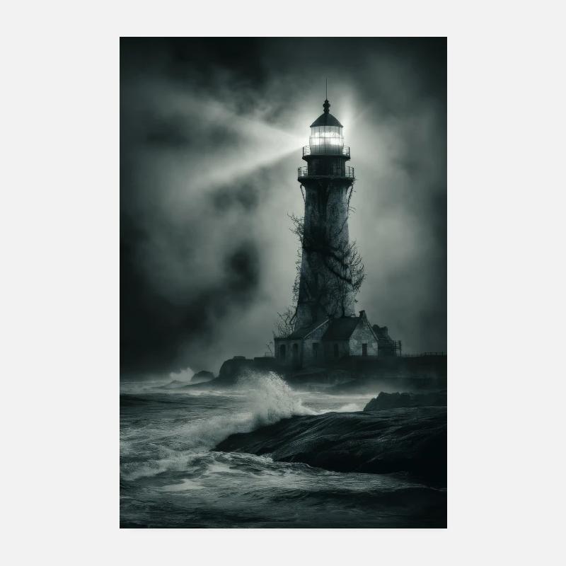 Lighthouse Sailing Boat Trip Cool Poster 8" x 12" (20x30 cm)