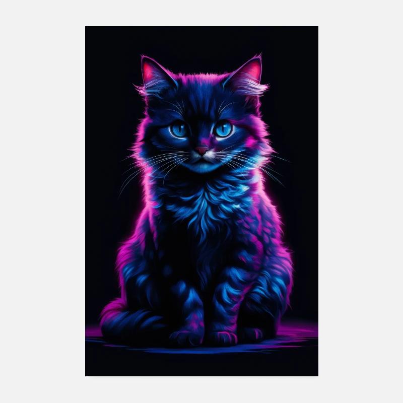 Chat Chats Amoureux Chat Propriétaire Chaton Poster 20 x 30 cm