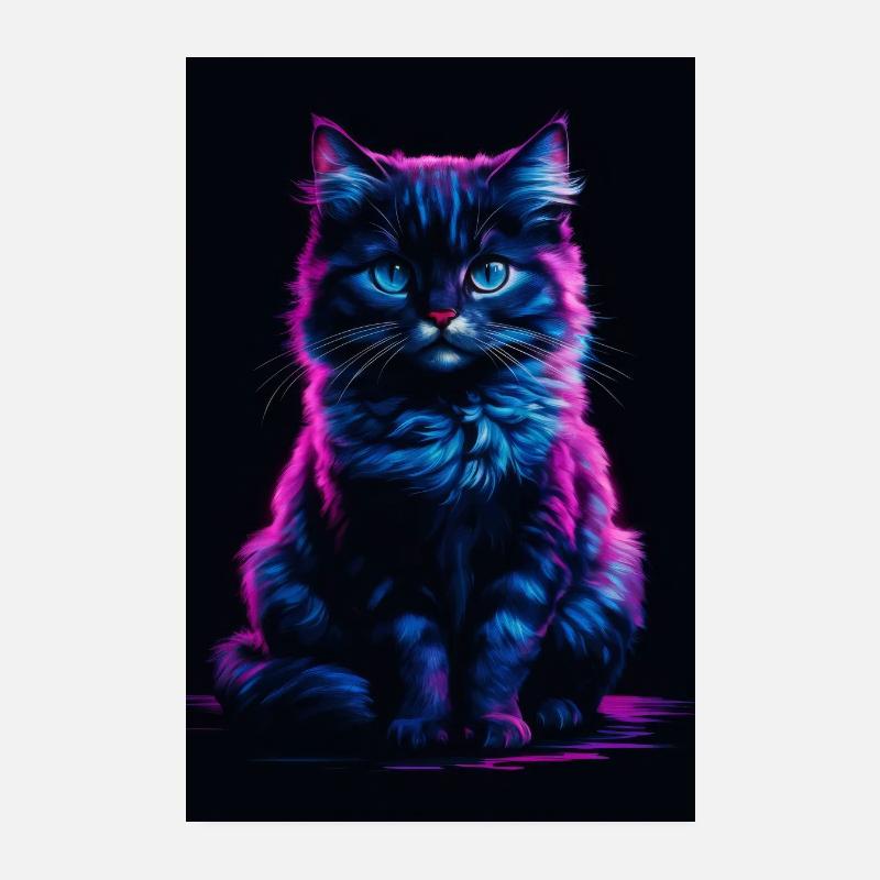 Chat Chats Amoureux Chat Propriétaire Chaton Poster 20 x 30 cm