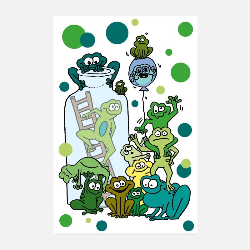 Wetterfrösche Poster 20x30 cm