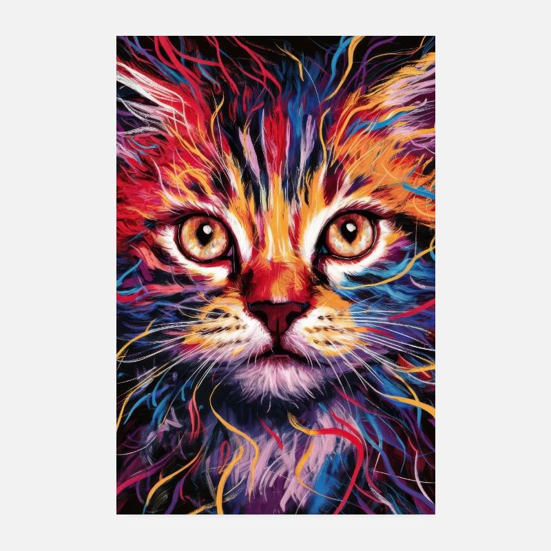 Chat Chats Amoureux Chat Propriétaire Chaton Poster 20 x 30 cm