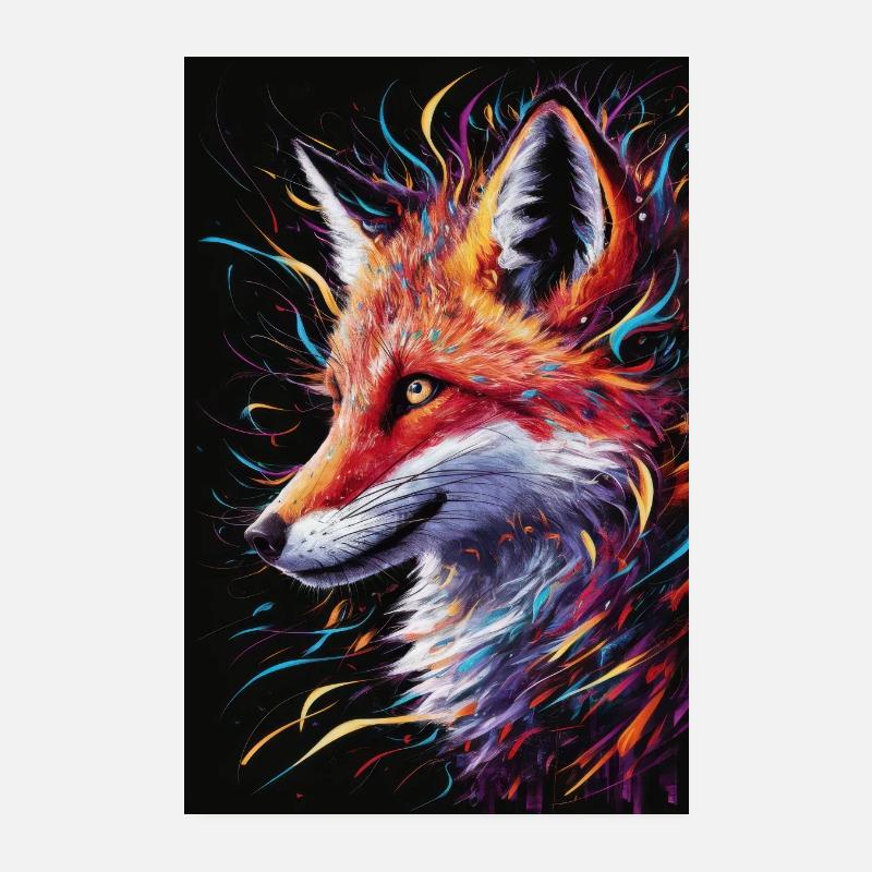 Fox Foxes Animal Animal Poster 8" x 12" (20x30 cm)