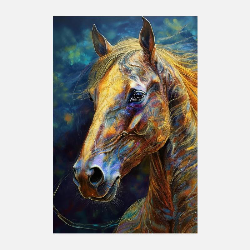 Portrait d’un cheval 4 Poster 20 x 30 cm