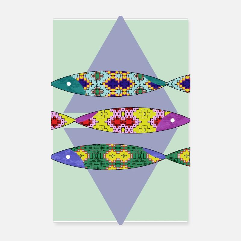 Fishes Poster 8" x 12" (20x30 cm)