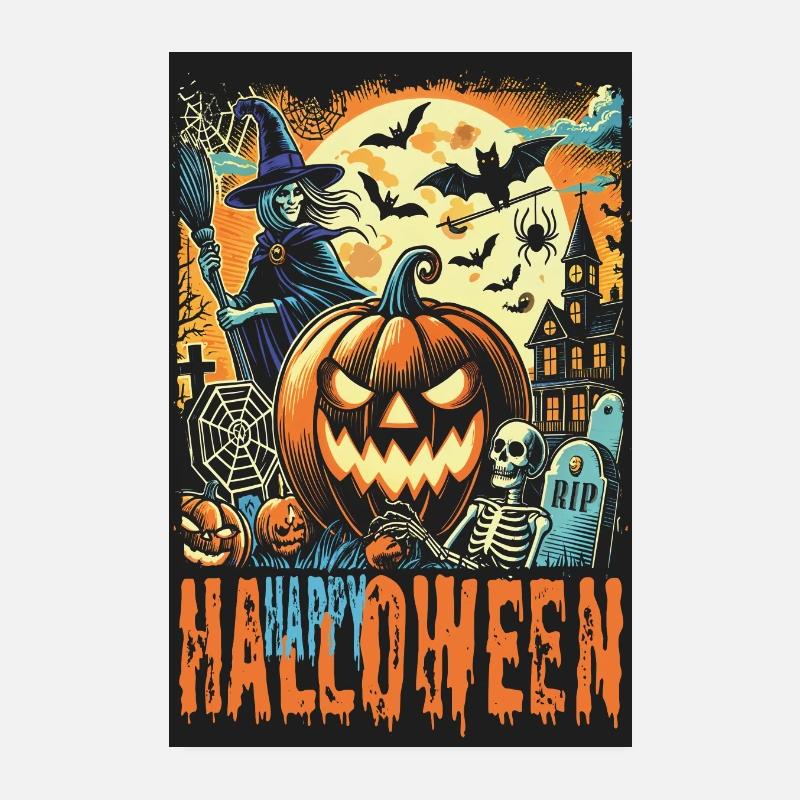 Happy Halloween Plakat Poster 20x30 cm