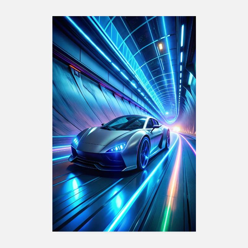 Schöner Concept Auto - Poster 20x30 cm - Weiß