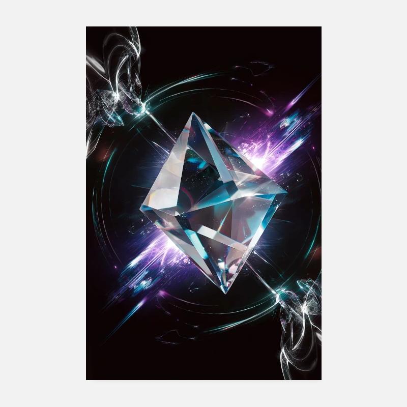 Diamant abstrait Poster 20 x 30 cm