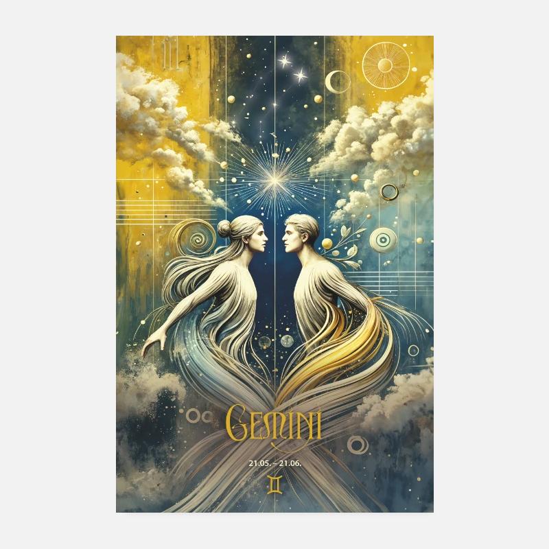 Affiche du zodiaque Gémeaux Poster 20 x 30 cm