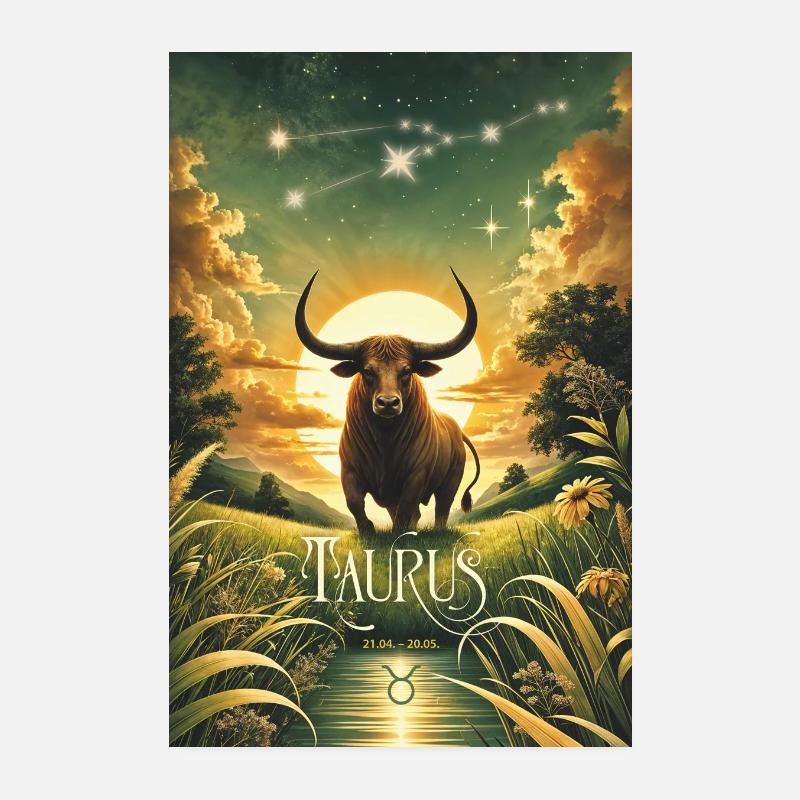 Affiche du zodiaque Taureau puissant Poster 20 x 30 cm