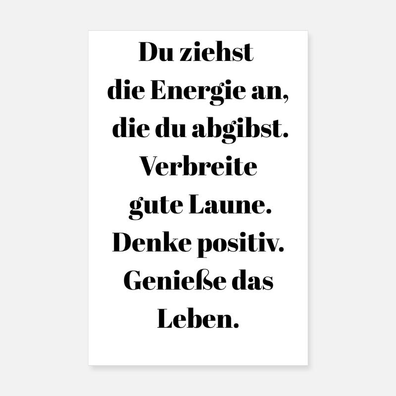 Affiche Profiter de la vie Poster 20 x 30 cm