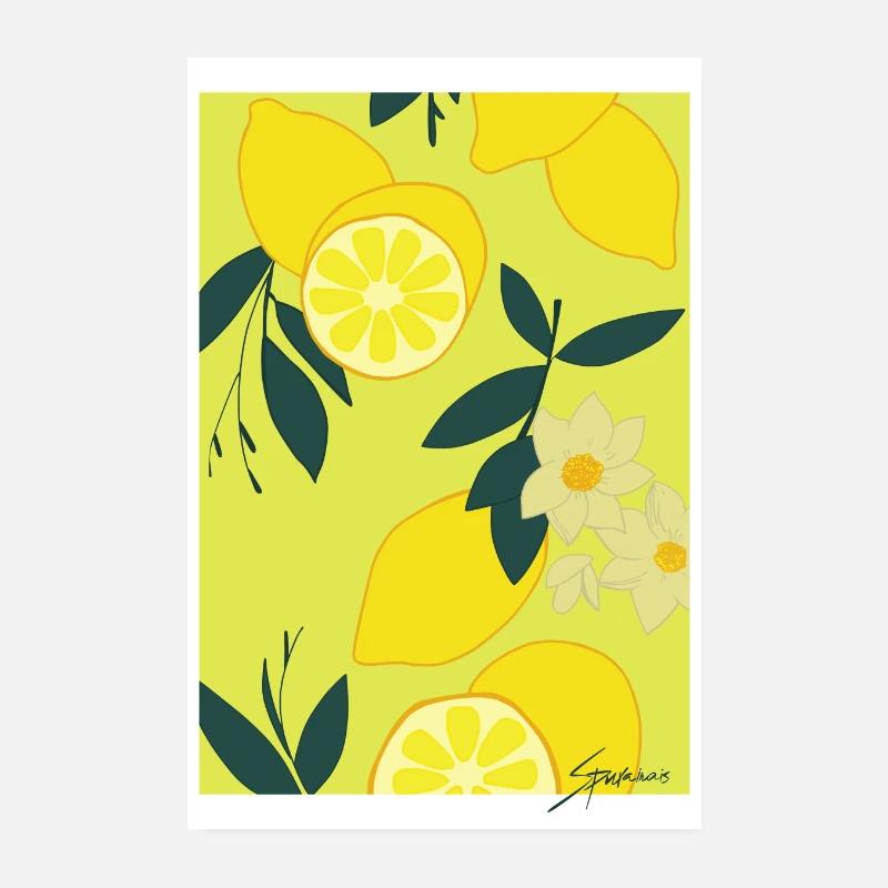 Citrons Poster 20 x 30 cm