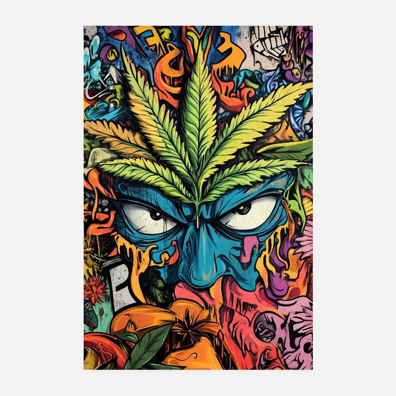 Kaléidoscope Graffiti Cannabis Poster 20 x 30 cm