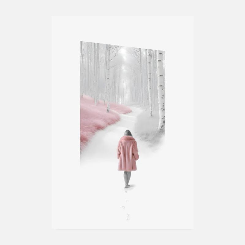 barfuß - Poster 20x30 cm - Weiß