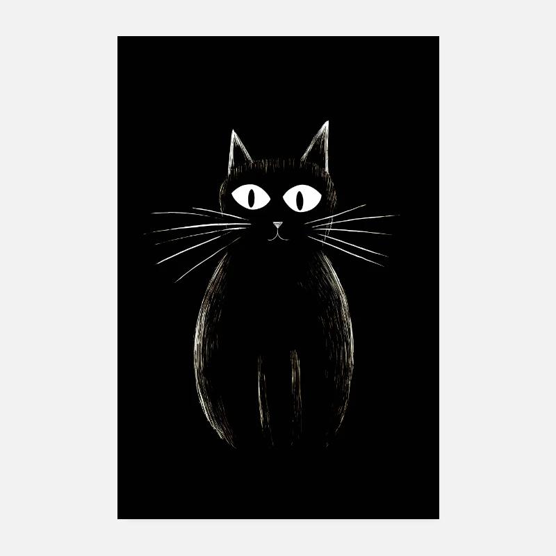 Se cacher dans un placard - Poster 20 x 30 cm - blanc
