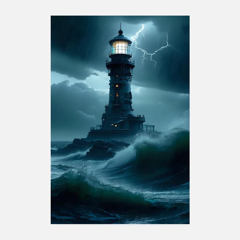 Leuchtturm Poster 20x30 cm