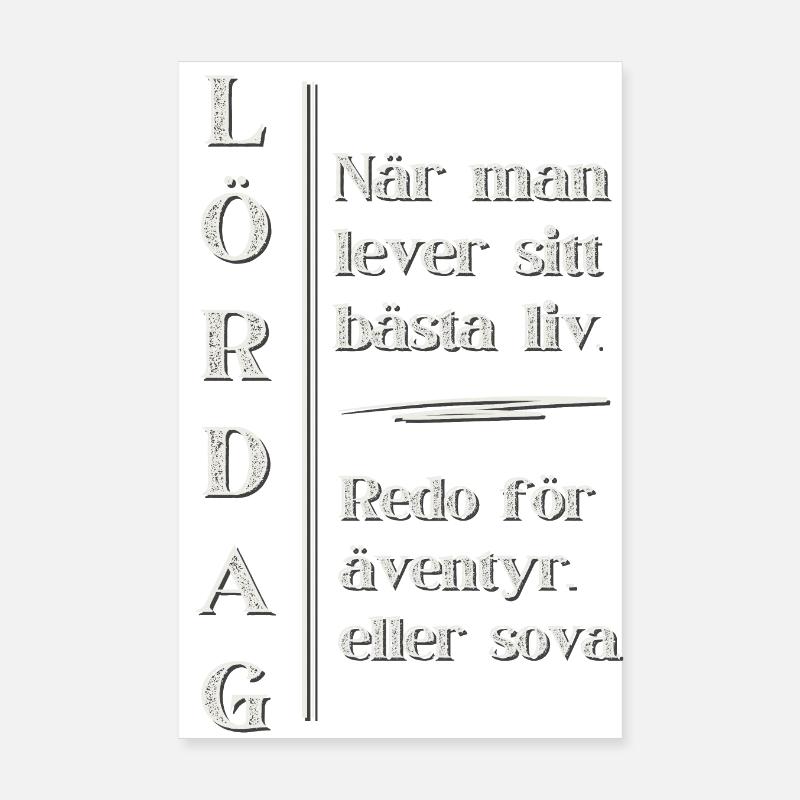 Samstag – Dein schönstes Leben Poster 20x30 cm