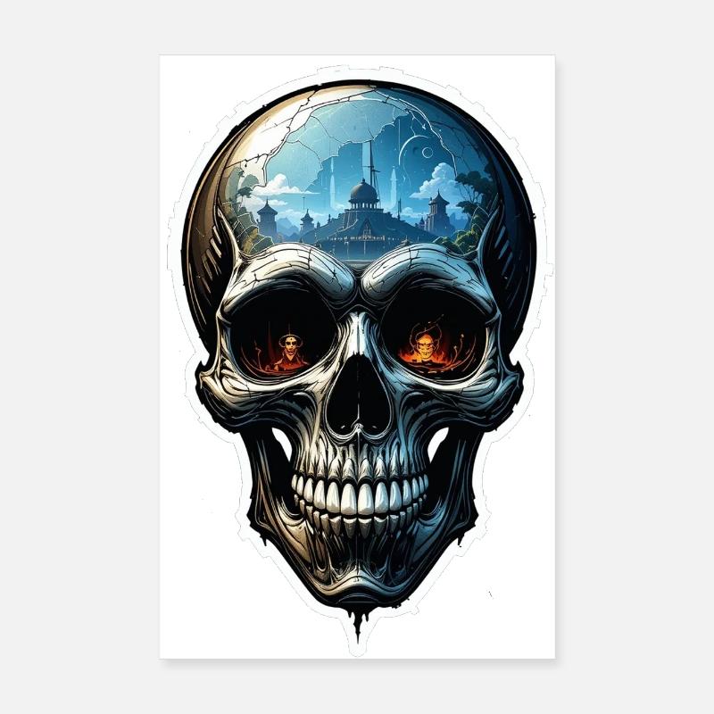 Skull Skull 05837 Poster 8" x 12" (20x30 cm)