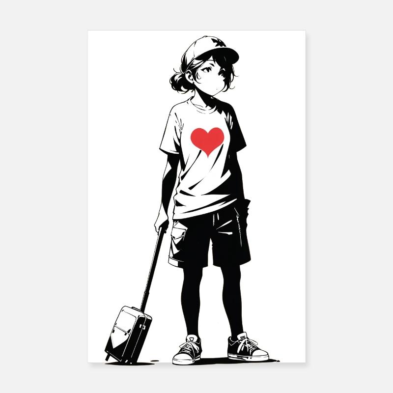 Streetart Mädchen 4534922 Poster 20x30 cm