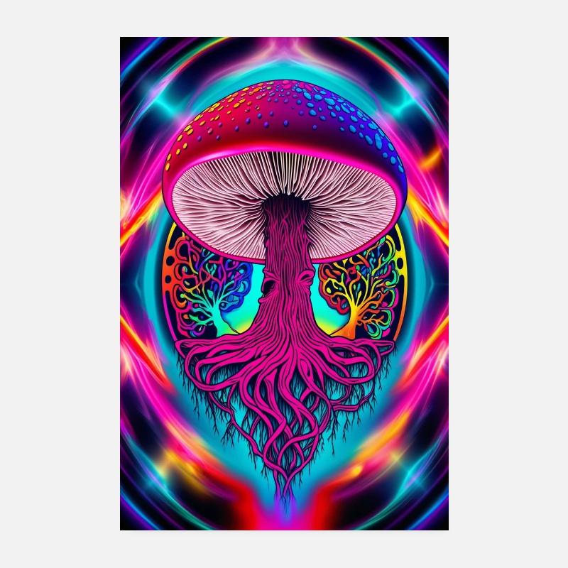 Psychedelischer Pilz Poster 20x30 cm