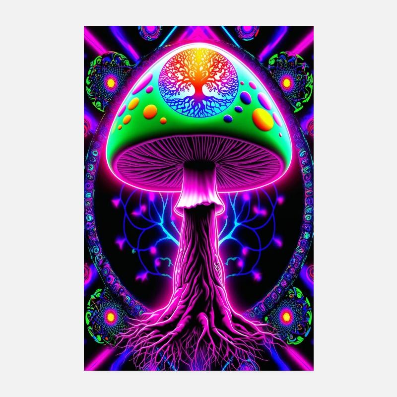 Psychedelischer Pilz Poster 20x30 cm
