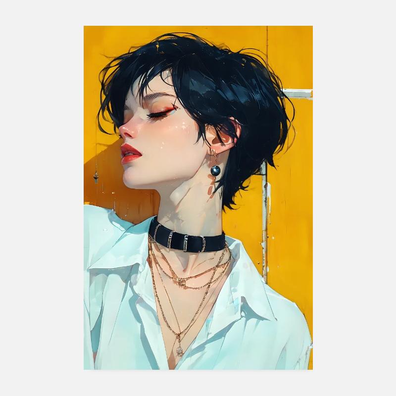 Yellow - Poster 20x30 cm - Weiß