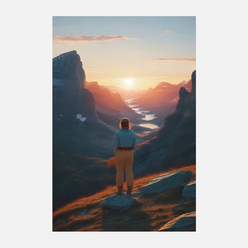 Idylle und Abenteuer - Poster 20x30 cm - Weiß