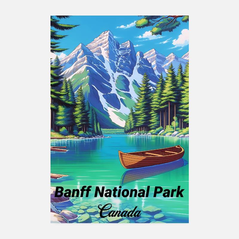 Affiche de voyage du parc national Banff Canada Poster 20 x 30 cm