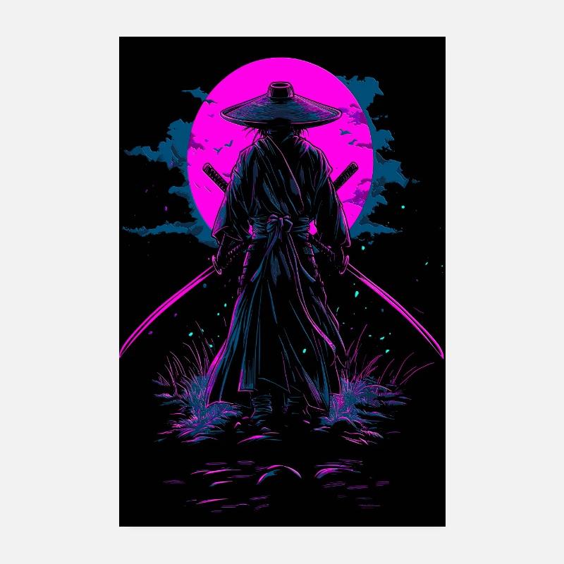 Samurai Sensei Anime Swordsman Poster 8" x 12" (20x30 cm)