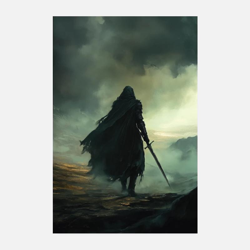 Poster Illustration Chevalier Poster 20 x 30 cm