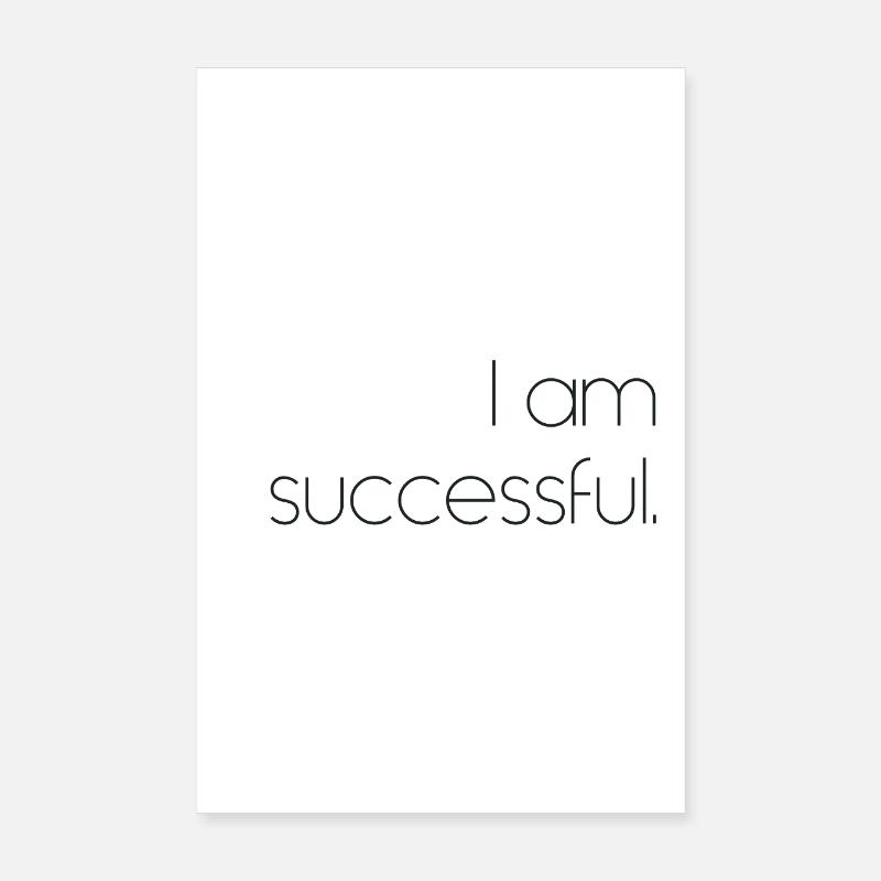 Affirmation : J’ai réussi Poster 20 x 30 cm