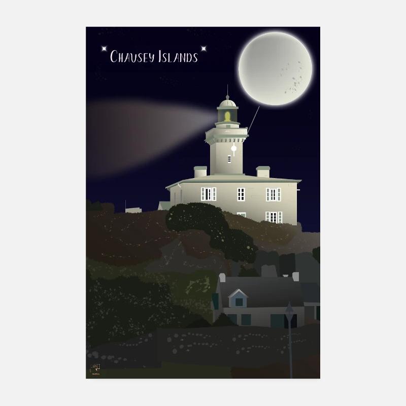 Phare de Chausey Poster 20 x 30 cm