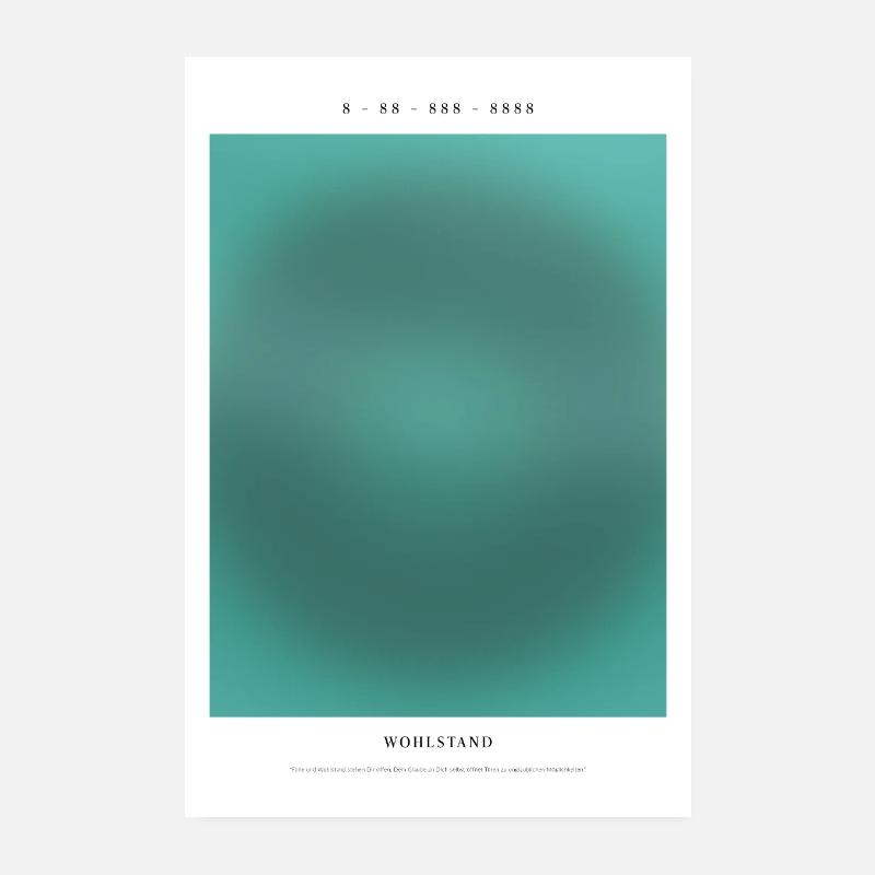 Aura Print 8 Wohlstand - Poster 20x30 cm - Weiß